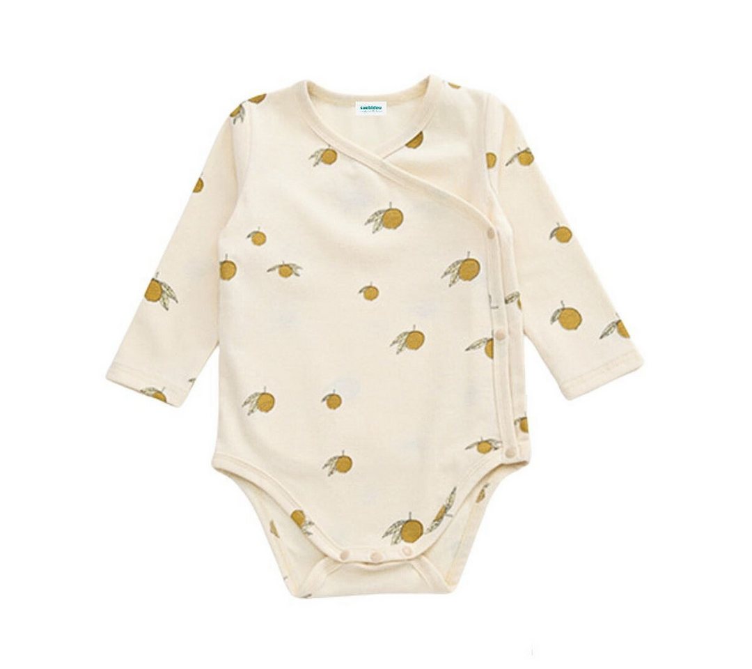 suebidou Body Baby Baumwoll-Body Langarm Wickelbody mit Muster nachhaltig, kreativ von suebidou