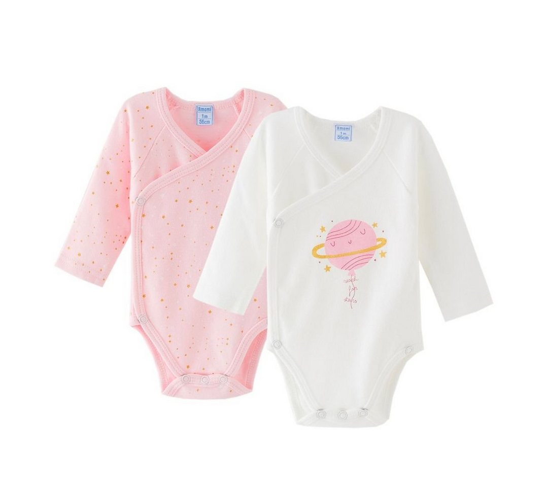 suebidou Body 2 Pack Baby Body rosa und weiß Set Body Langarm von suebidou