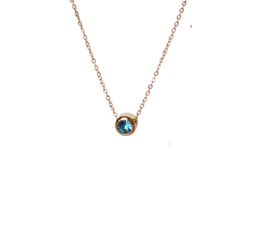 suebidou Charm-Kette Wunderschöne Damen Halskette gold mit Zirkoniastein, vergoldet 18 karat wasserfest, rostfrei von suebidou