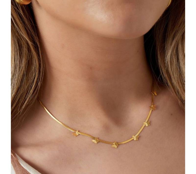 suebidou Edelstahlkette Damen Halskette gold 'Schmetterlinge' suebidou Edelstahlkette Damen Halskette gold 'Schmetterlinge' von suebidou