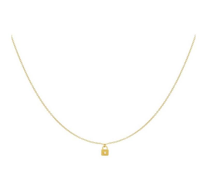 suebidou Edelstahlkette Damen Halskette gold mit kleinem Anhänger 'Schloss' suebidou Edelstahlkette Damen Halskette gold mit kleinem Anhänger 'Schloss' von suebidou