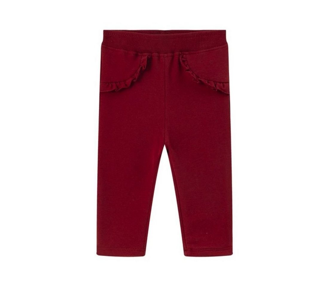 suebidou Leggings Hose für Mädchen Frotteehose bordeaux mit Rüschendetails von suebidou