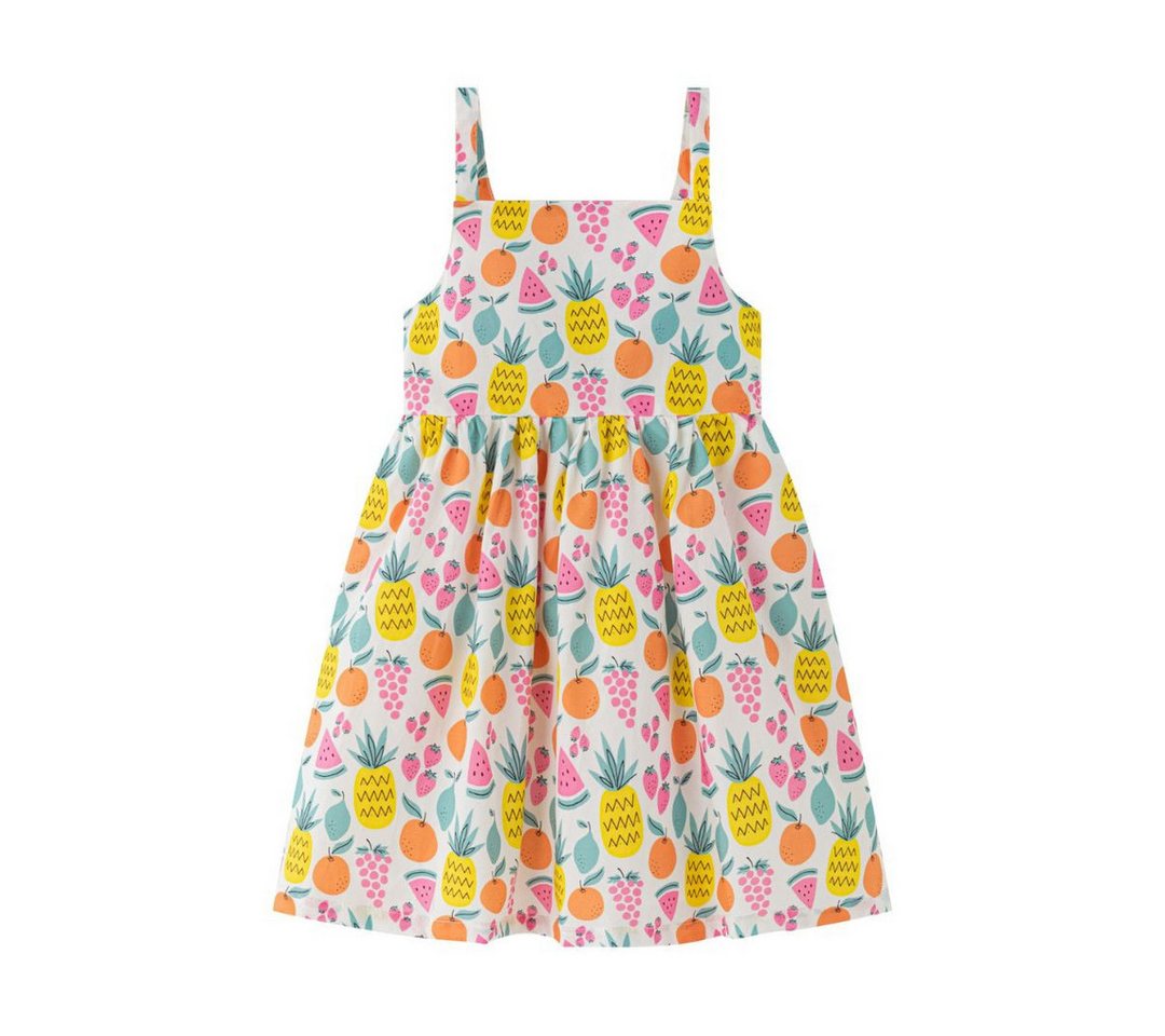 suebidou Midikleid Mädchenkleid mit Trägern Tropical Fruits" Sommerkleid Allover Print Tropical Fruits" von suebidou