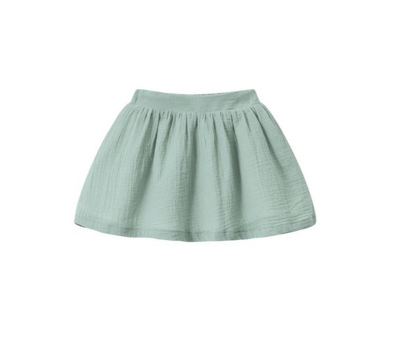 suebidou Midirock Zauberhafter Baumwollrock für Mädchen in Grün unifarbener Musslinrock von suebidou