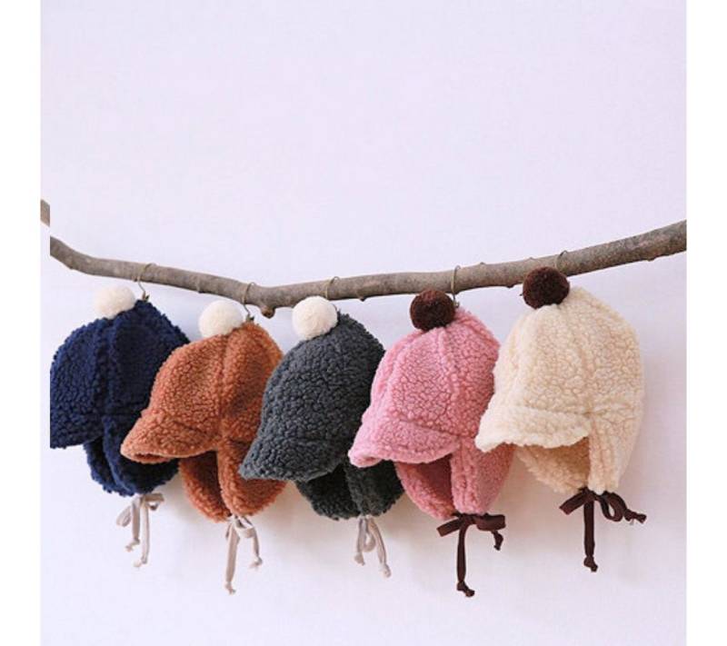 suebidou Plüschmütze Baby und Kleinkind Mütze Cap mit Ohrenschützern Teddyplüsch Teddyfell, Plüsch, wärmend, atmungsaktiv, supersüß von suebidou