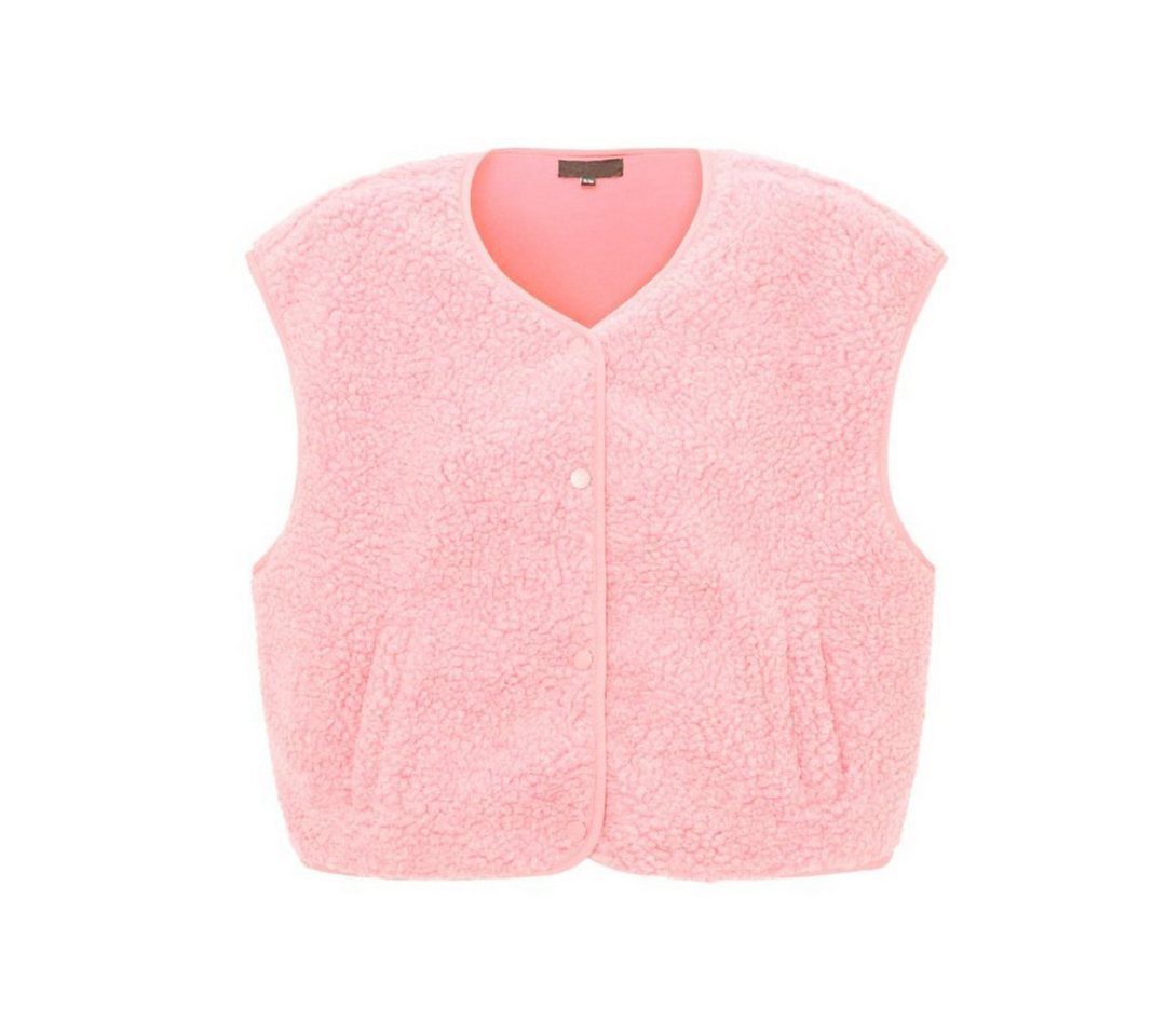 suebidou Plüschweste Damen Weste Teddyweste Sherpa Look mit Knöpfen nachhaltig, kreativ von suebidou