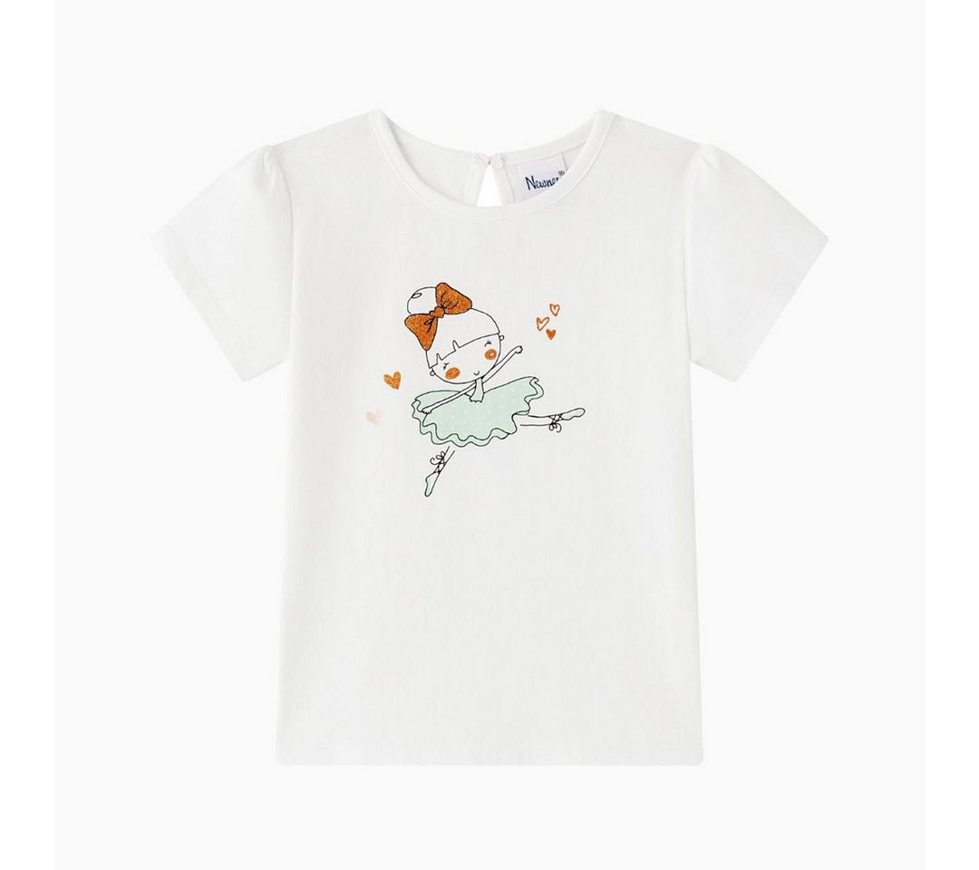 suebidou Print-Shirt Mädchen Sommer T-Shirt mit Puffärmeln und Ballerina Print von suebidou