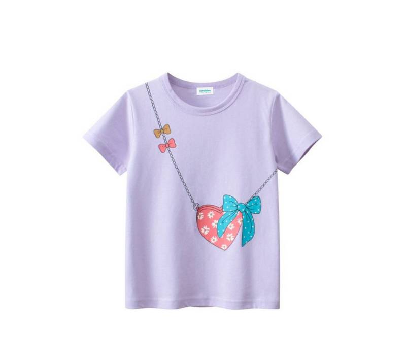 suebidou Print-Shirt Zauberhaftes Mädchen Kurzarm Shirt fliederfarben mit süßem Print süßer Druck von suebidou