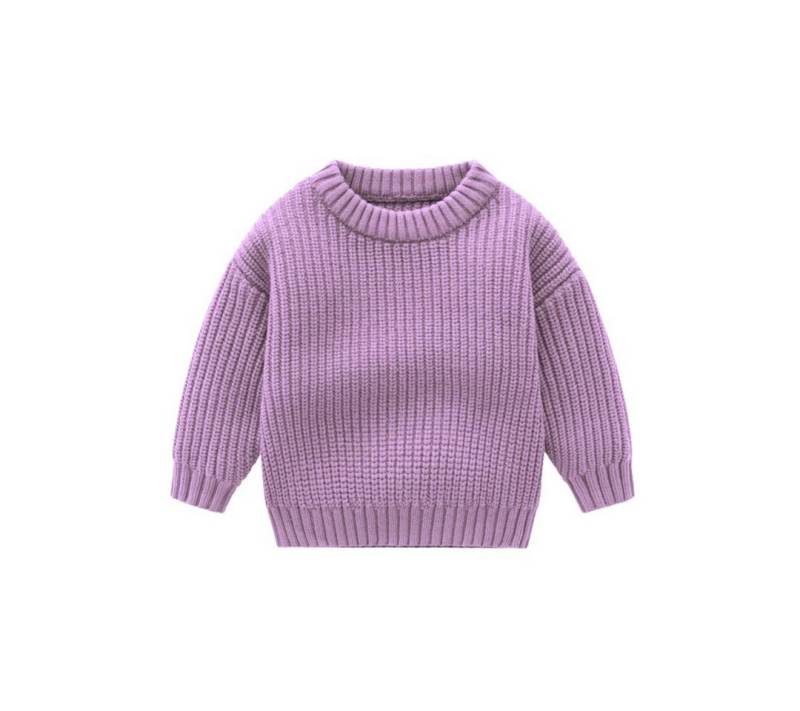 suebidou Rundhalspullover Loose Pullover Grobstrick Winterpullover in coolen Farben für Kinder Grobstrick, Loose Fit von suebidou