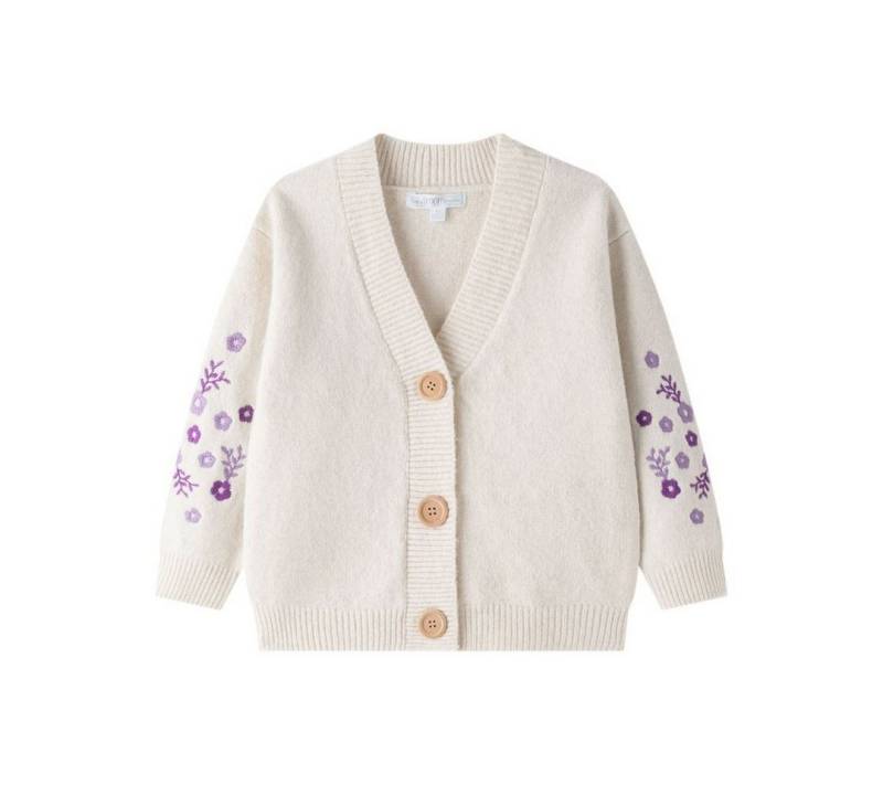 suebidou Strickjacke Kinder Cardigan langarm mit Knöpfen und Stickerei für Mädchen von suebidou