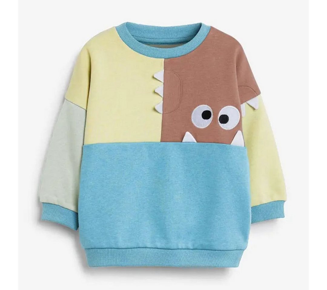 suebidou Sweatshirt Jungen Cartoon Colorblock Pullover mit witziger Farbkombination Color Block Farbkombination von suebidou