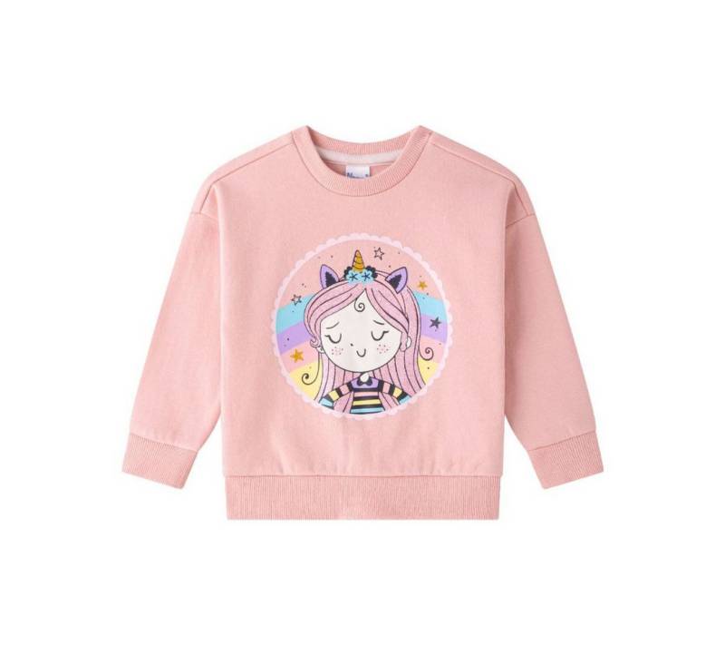 suebidou Sweatshirt Mädchen Pullover mit gebürstetem Fleece rosa mit süßem Print nachhaltig, kreativ von suebidou