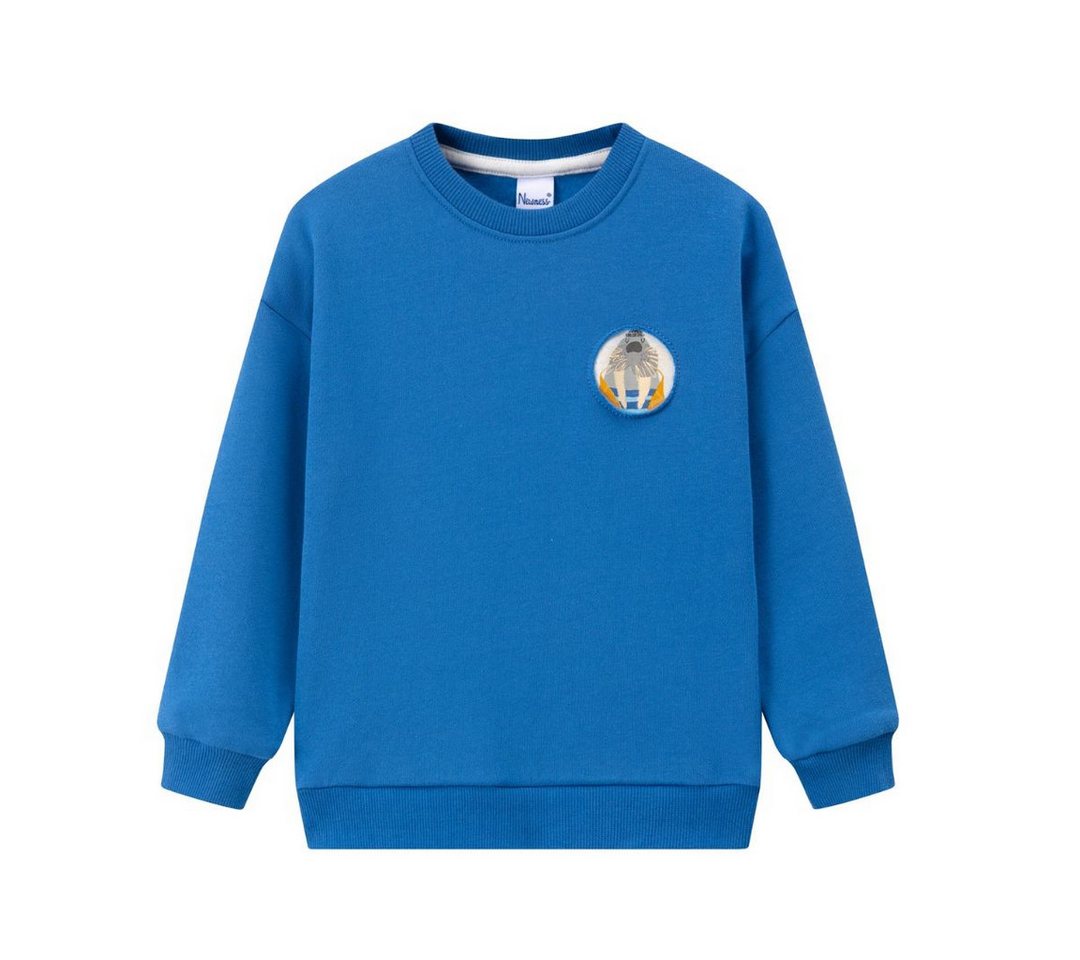 suebidou Sweatshirt Pullover Langarm für Jungen blau mit witziger Applikation nachhaltig, kreativ von suebidou