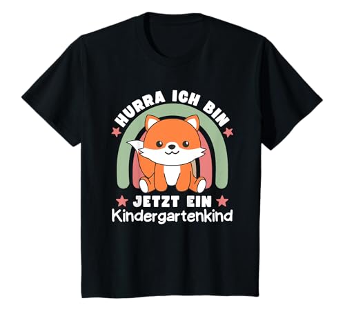Hurra Ich Bin Jetzt Ein Kindergartenkind Fuchs Kinder T-Shirt von süße Tier Kindergarten Motive jetzt entdecken