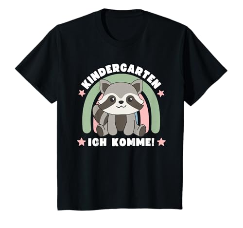 Kindergarten Ich Komme! Waschbär Kinder T-Shirt von süße Tier Kindergarten Motive jetzt entdecken