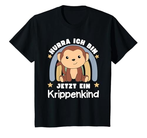 Hurra Ich Bin Jetzt Ein Krippenkind Affe Kinder T-Shirt von süße Tier Kinderkrippe Motive jetzt entdecken