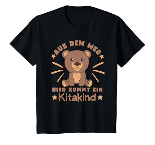 Kinder Aus Dem Weg Hier Kommt Ein Kitakind Bär Kinder T-Shirt von süße Tier Kita Motive jetzt entdecken