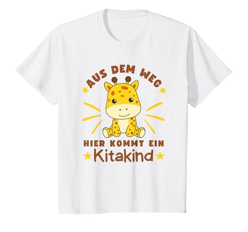 Kinder Aus Dem Weg Hier Kommt Ein Kitakind Giraffe Kinder T-Shirt von süße Tier Kita Motive jetzt entdecken