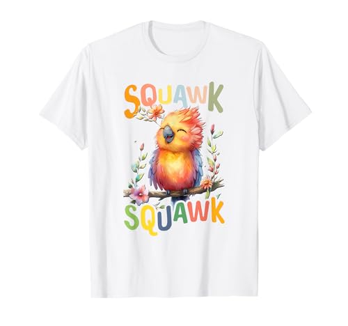 Baby Papagei mit Blumen süße Papageien Mädchen Tochter Sohn T-Shirt von süßer farbenfrohe Wolf Liebhaber Outfits