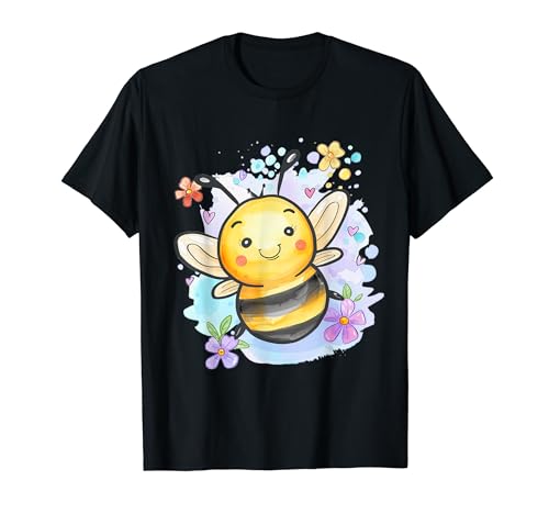 Biene mit Blumen süße Bienen Mädchen Tochter T-Shirt von süßes farbenfrohe Bienen Liebhaber Outfits