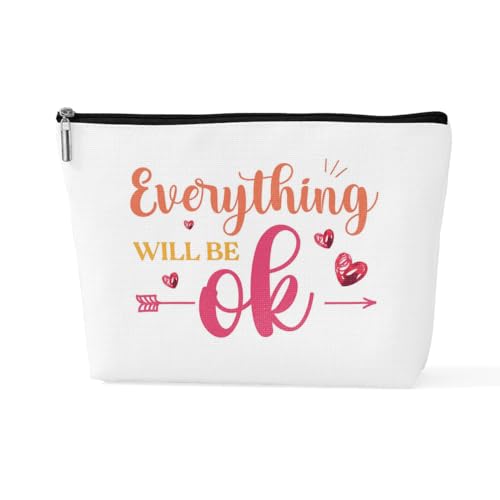 Inspirierende Make-up-Tasche für psychische Gesundheit, positive Bestätigungen, Geschenke für Frauen, Beraterin, Therapeutin, Schwester, Bestie, Muttertag, Geburtstag, Bewusstsein für psychische von sugargoo