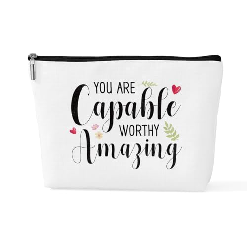 Inspirierende Make-up-Tasche für psychische Gesundheit, positive Bestätigungen, Geschenke für Frauen, Mädchen, BFF, Mutter, Psychologin, Muttertag, Geburtstag, Kosmetiktasche für psychische von sugargoo