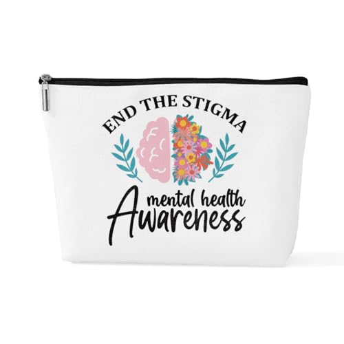 Inspirierende Make-up-Tasche für psychische Gesundheit, positive Bestätigungen, Geschenke für Frauen, Psychologin, Therapeutin, BFF, Muttertag, Geburtstag, Bewusstsein für psychische Gesundheit, von sugargoo