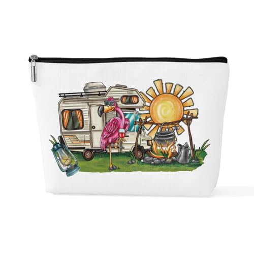 sugargoo Flamingo-Geldbörse, Reise-Make-up-Tasche, Kosmetiktasche, Flamingo-Geschenke für Frauen, Flamingo-Liebhaber, Camping, 10*7*2.5 inches von sugargoo