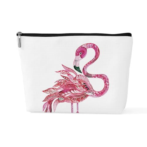 sugargoo Flamingo-Geldbörse, Reise-Make-up-Tasche, Kosmetiktasche, Flamingo-Geschenke für Frauen, Flamingo-Liebhaber, PinkFlamngo1, 10*7*2.5 inches von sugargoo