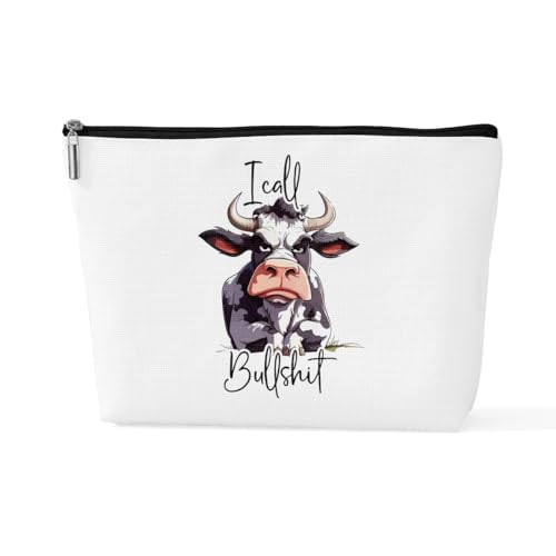 sugargoo Lustiges Kuh-Geschenk, Kuh-Geschenke für Frauen, Western-Make-up-Tasche, Kuh-Thema, Geschenke für Kuhliebhaber, Färsen-Make-up-Tasche, Cow4, 10*7*2.5 inches von sugargoo