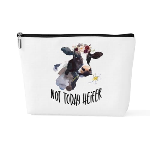 sugargoo Lustiges Kuh-Geschenk, Kuh-Geschenke für Frauen, Western-Make-up-Tasche, Kuh-Thema, Geschenke für Kuhliebhaber, Färsen-Make-up-Tasche, Heifer4, 10*7*2.5 inches von sugargoo