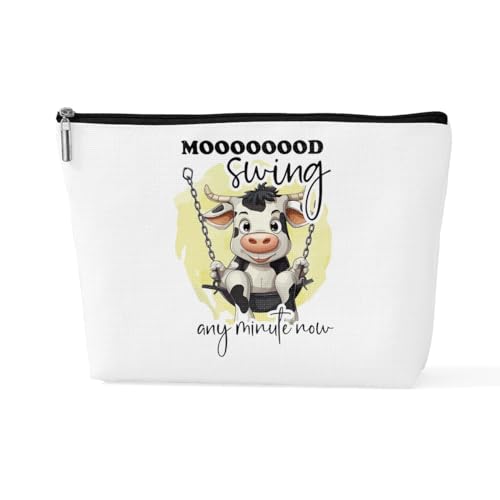 sugargoo Lustiges Kuh-Geschenk, Kuh-Geschenke für Frauen, Western-Make-up-Tasche, Kuh-Thema, Geschenke für Kuhliebhaber, Färsen-Make-up-Tasche, Kuh 5, 10*7*2.5 inches von sugargoo