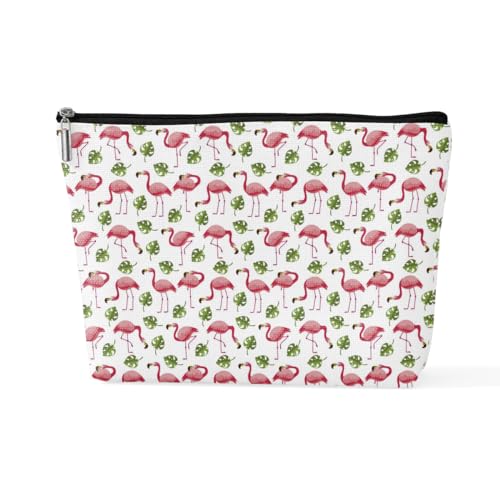 sugargoo Make-up-Tasche mit Flamingo-Muster, Flamingo-Geschenke für Frauen, Flamingo-Liebhaber, Flamngos, 10*7*2.5 inches von sugargoo