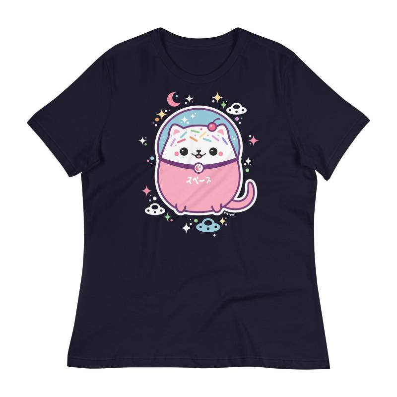 Weltraum Katze Shirts, Astronaut, Süße Galaxie Kitty Mit Ufos Im Weltraum, Kawaii Kleidung von sugarhai