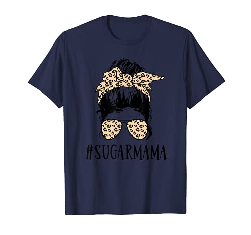 sugar mama Messy Bun Hair Glasses T-Shirt von sugarmama Messy Bun