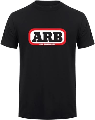 ARB T Shirt Men Short Sleeve Cotton ARB Man Tshirt Tops Black L Black von sukanosi