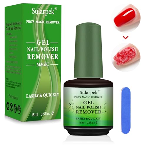Sularpek Nagellackentferner, 1 PCS Shellac Entferner, Gelnägel Entferner, Magic Nagellackentferner für Gelnägel, Gel Nagellack Entfernung, Gel Nail Polish Remover, Einfach und Schnell von sularpek