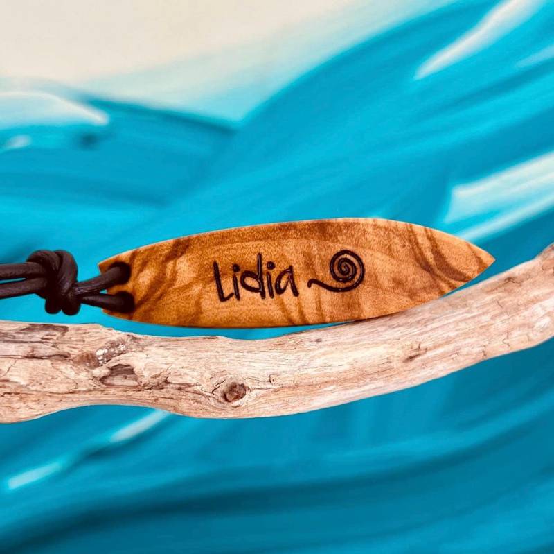 Surfer Kette, Mit Lasergravur Personalisiert, Name & Welle Surfer Kette, Mit Lasergravur Personalisiert, Name & Welle von sumadesignshop