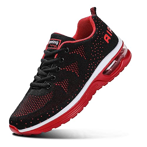 Herren Damen Sportschuhe Air Sneakers Turnschuhe Unisex Laufschuhe Leichtgewichts Walkingschuhe Fitness Shoes Outdoor Schuhe Red 41 von Sumateng
