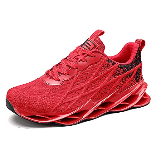 Sumateng Herren Laufschuhe Sportschuhe Straßenlaufschuhe Atmungsaktiv Leichte Sneaker Joggingschuhe Fitness Stoßdämpfung Turnschuhe Red45 von Sumateng