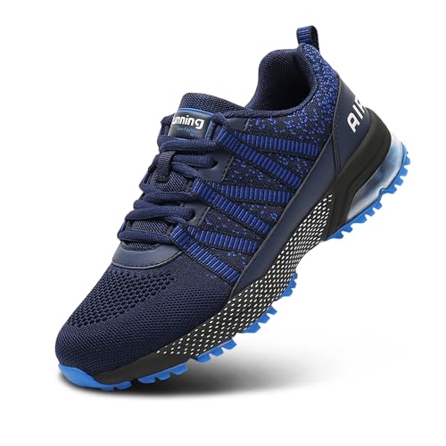 Sumateng Laufschuhe Herren Damen Turnschuhe Leicht Sporttrainer Luftstoßdämpfung Sportschuhe Atmungsaktiv Walkingschuhe Fitness Joggingschuhe Athletic Outdoor Sneakers DarkBlue35 von Sumateng