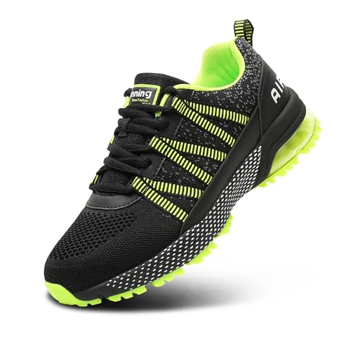 Sumateng Air Sneaker Sportschuhe für Herren und Damen Leichte Bequeme Freizeit Tennis Turnschuhe Jogging Running Fitness Green 38 von Sumateng