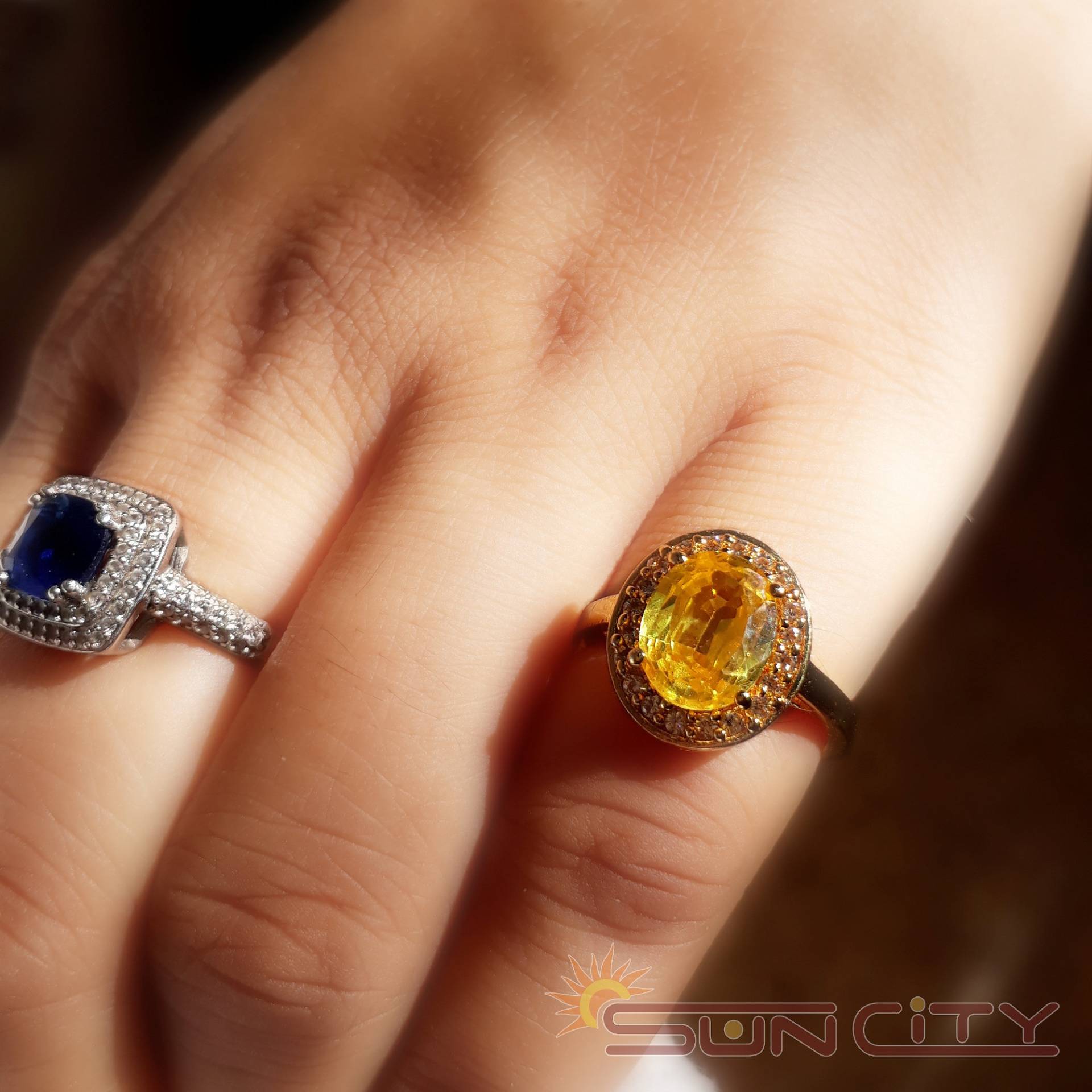 Natürlicher Gelber Saphir 3.50 Carat Ring-Geburtsstein-Ring Für Frauen-Weihnachtsgeschenk-Silber-Edelstein-Versprechensring-Saphir-Ring-Geschenk Sie von suncityjewels