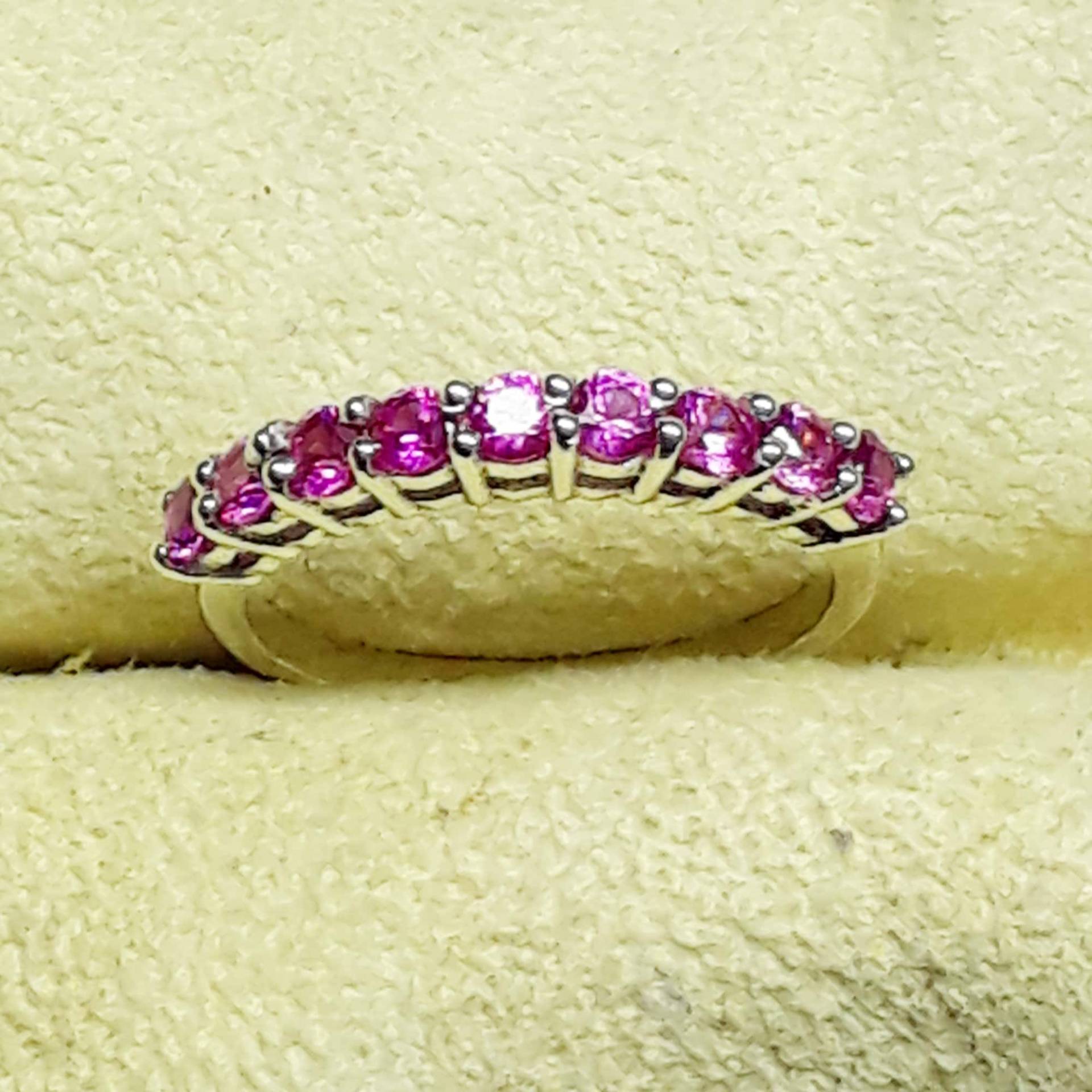 Natürlicher Rosa Saphir Ring-Geschenk Für Frauen-Versprechen Ring-Geburtstag Stilvolles Geschenk Sie-Rosa Edelstein Jahrestag Ihre Liebsten von suncityjewels