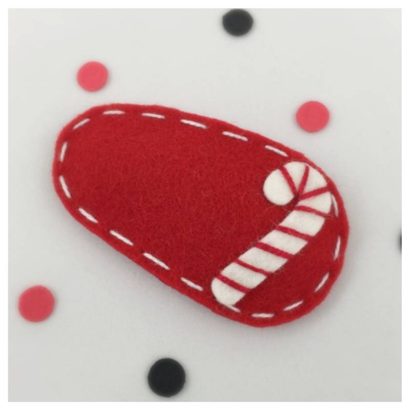 Filz Haarspange, Kein Slip, Zuckerstange, Rot, Mädchen Kleinkind Baby Haarspange von sundropclips