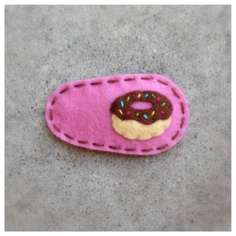 Filz Haarspange, No Slip Clip, Donut, Regenbogen Sprinkles, Rosa, Mädchen Kleinkind Haarspangen, Lebensmittel, Dunkin von sundropclips