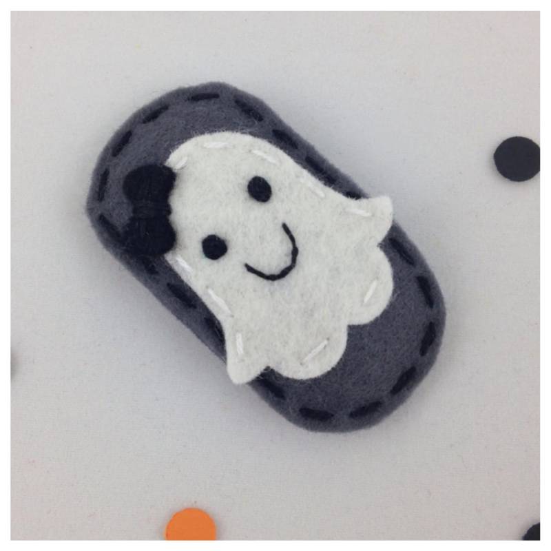 Filz-Haarspange, No Slip Clip, Filzschleife, Bögen Für Mädchen, Geschenk Baby-Haarspangen, Halloween, Geist, Mädchen-Haarspange von sundropclips