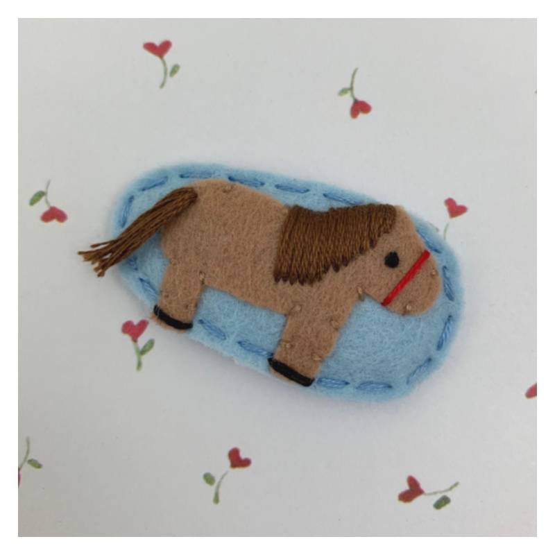 Filz Haarspange, No Slip Clip, Wie in Südhänge Zeitschrift Zu Sehen, Schleife Im Haar, Geschenk Für Mädchen, Baby Pferd, Himmel von sundropclips