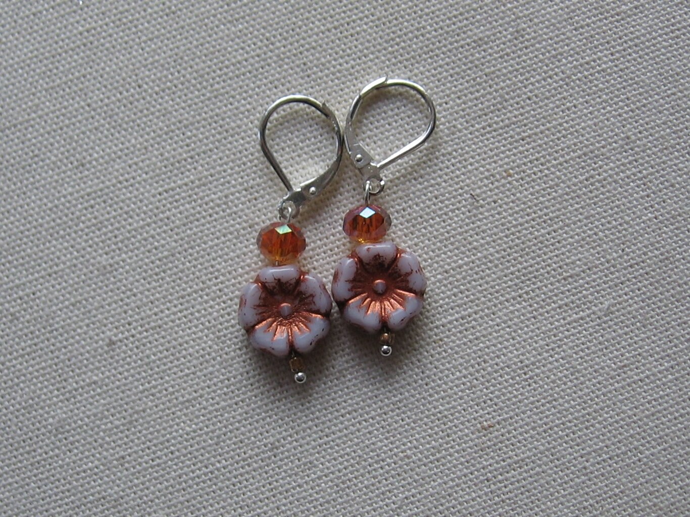 Ohrringe Aus 925 Echtsilber " Glasblume Ohrringe Aus 925 Echtsilber " Glasblume von sunflowerDE
