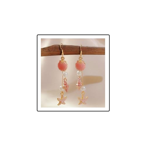 Seestern-Ohrringe, Kupfer-Strand-Thema, baumelnde Ohrringe mit Seestern-Muschelperlen, Muschel-Design, trendiger rosa Schmuck für Damen, Sommer, Urlaub, tropisches Geschenk, Large, Kupfer, Kein Seestern-Ohrringe, Kupfer-Strand-Thema, baumelnde Ohrringe mit Seestern-Muschelperlen, Muschel-Design, trendiger rosa Schmuck für Damen, Sommer, Urlaub, tropisches Geschenk, Large, Kupfer, Kein von sunglnl